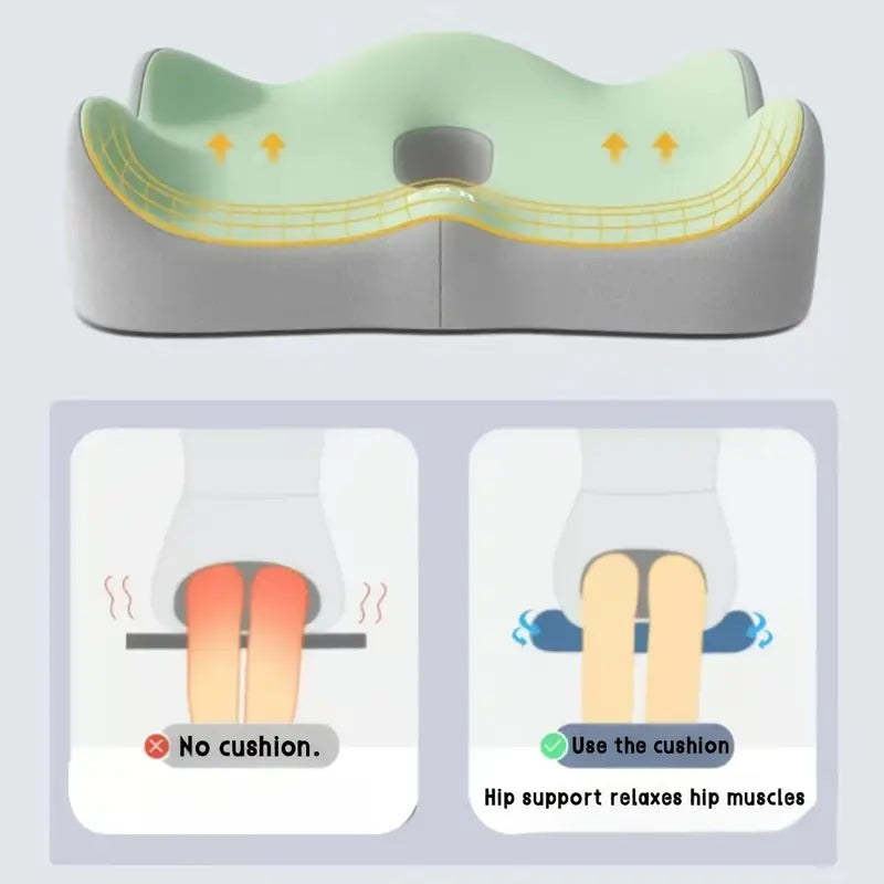 Ergonomic Memory Foam Seat Cushion for Support