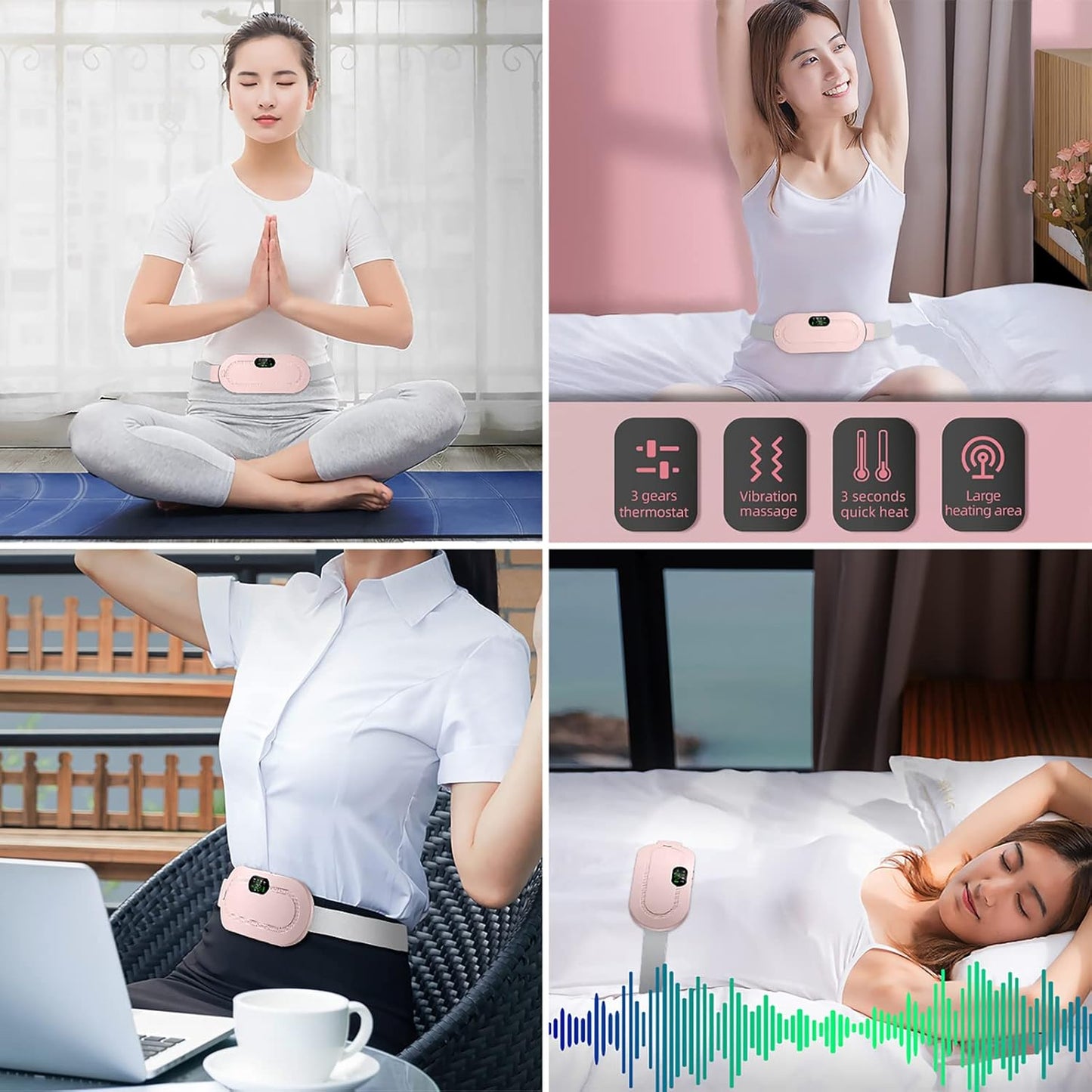 Portable Heating Belt for Menstrual Cramps Relief