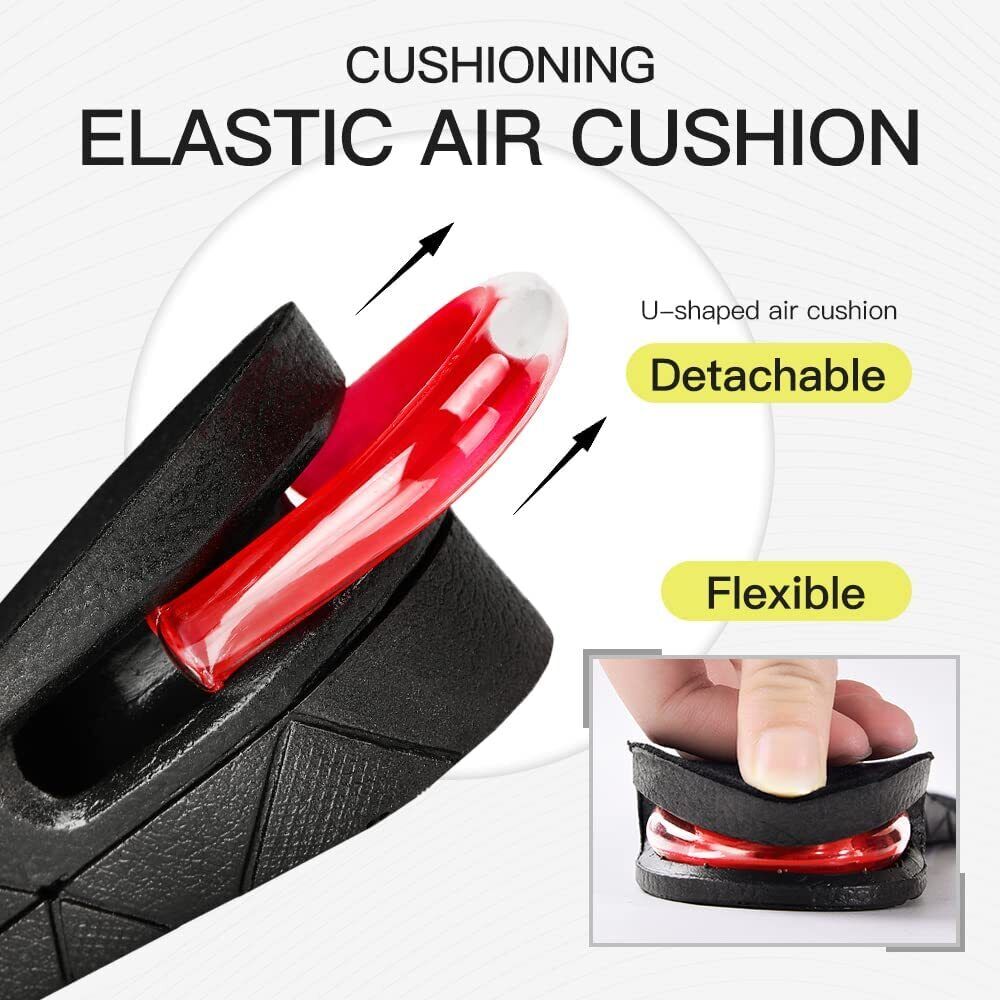 Adjustable Height Increase Shoe Insoles with Cushion